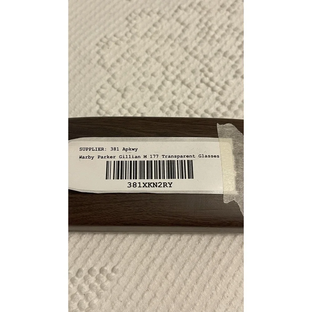Warby Parker Eyewear Gillian M177 Transparent Glasses Crystal Beige W/ Case